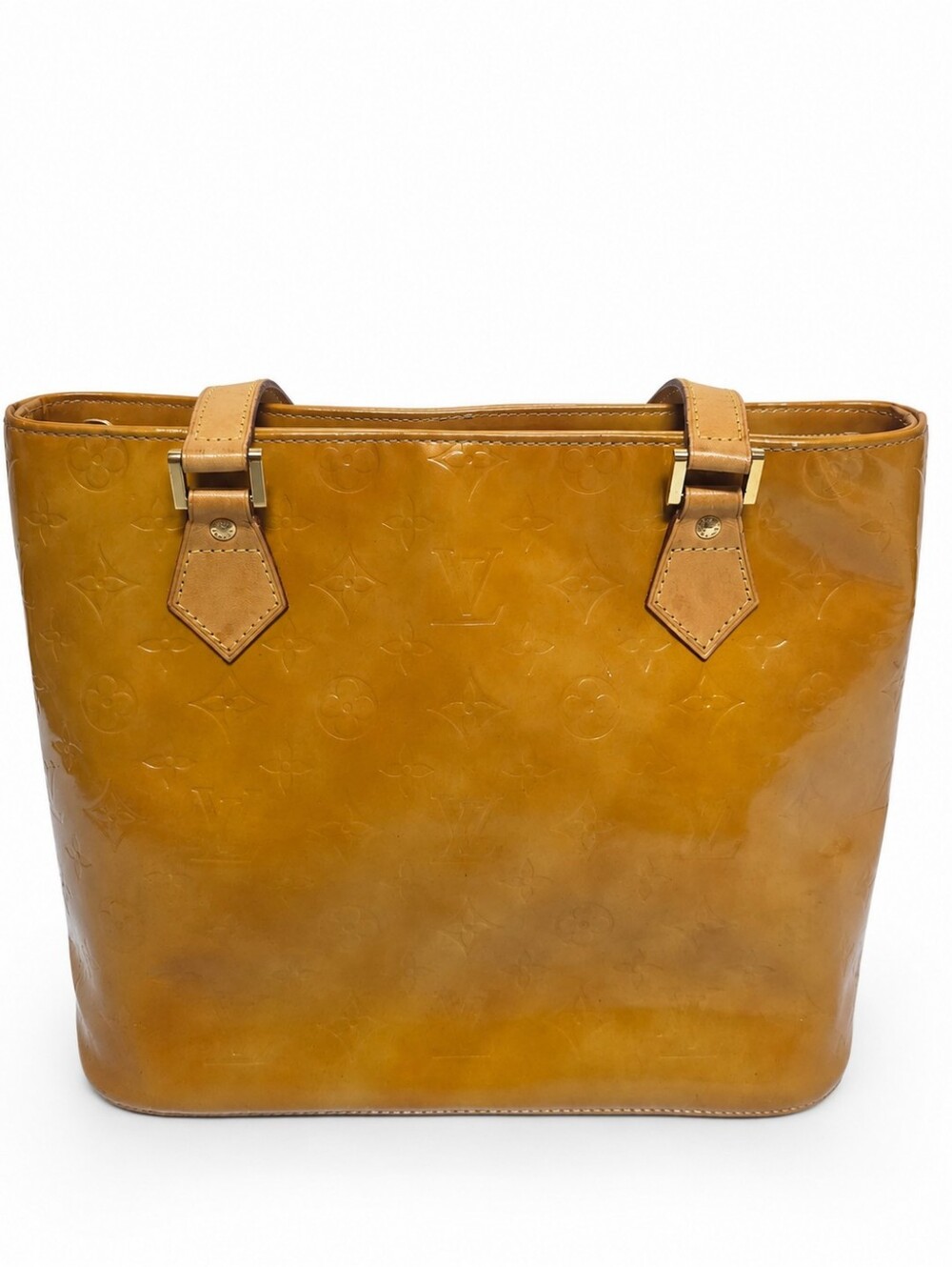 Louis Vuitton Monogram Vernis Houston Tote Yellow Patent Leather